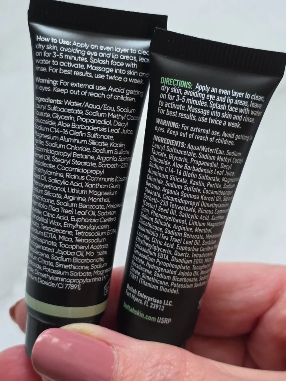 7 x buttah TEA TREE MASK SCRUBS (0.34 oz. each)